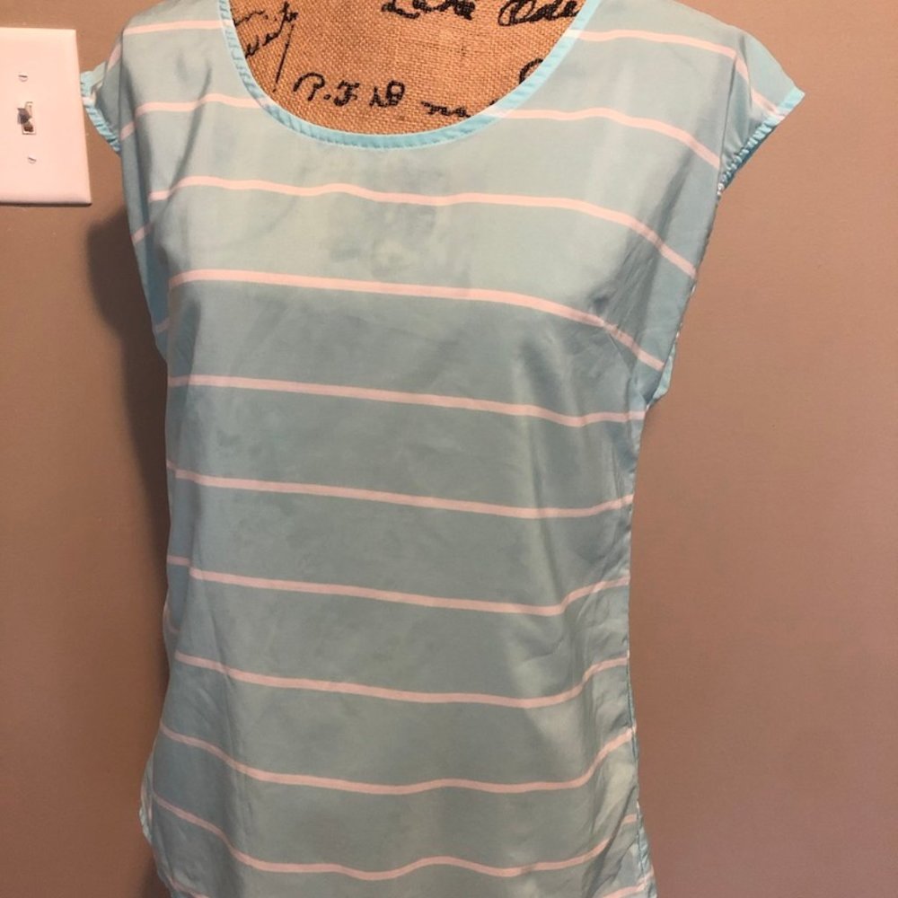 Blue White Striped Shirt